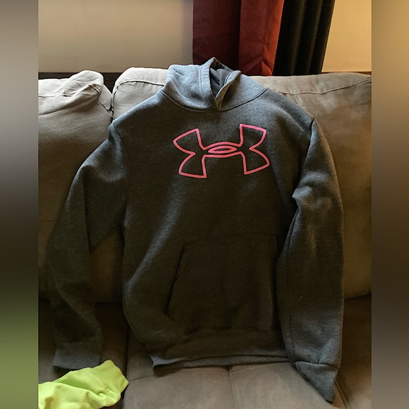 Gray & Pink Under Armour Hoodie - Picture 1 of 5